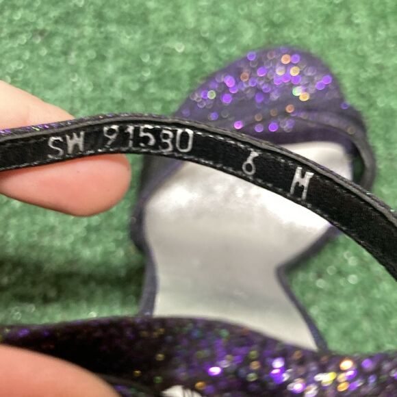 Stuart Weitzman Black and Purple Heels women’s size 6 (OKPM-07-067) - Picture 10 of 13